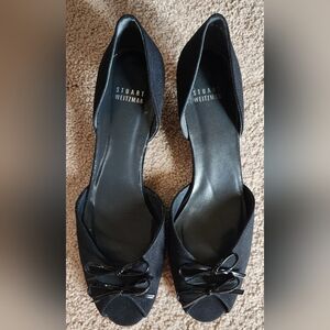 Stuart Weizman Black Fabric  Heels Size 8.5